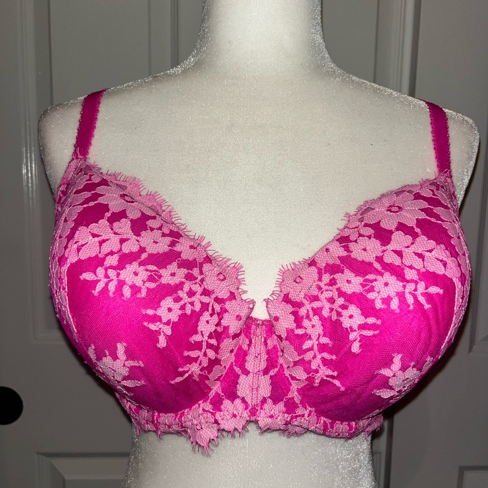Victoria's Secret Vibrant Pink Lace Bra